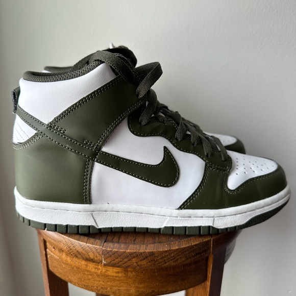 Nike Dunks High-Top / Green and White - Picture 1 of 4